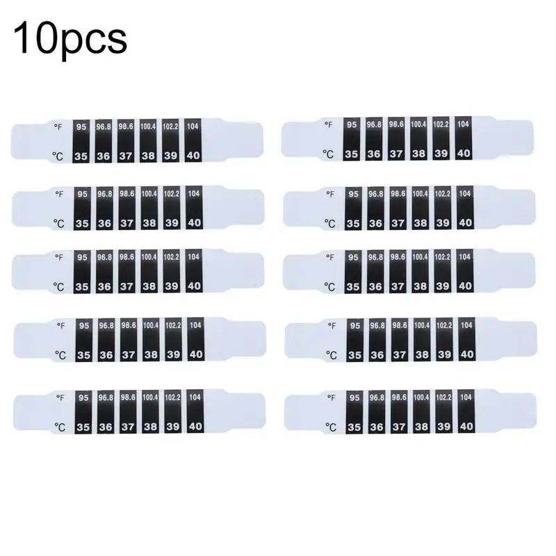 

10pcs Baby Kids Forehead Digital Thermometer Forehead Strip Head Thermometer Fever Body Temperature Test Safe Quality Control