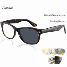 Бифокальные фотохромные очки для чтения ацетатные оптические очки по рецепту пресбиопии солнцезащитные очки с диоптриями