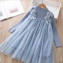 ; платье с цветочным узором для девочек; праздничное платье-пачка из тюля с лепестками для маленьких девочек; детское платье; одежда для детей 2-6 лет