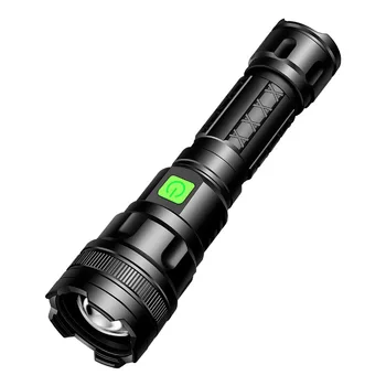 

USB Rechargable Aluminum Alloy LED T6 Glare Flashlight 3 Mode Waterproof Torch Telescopic Mini Zoom Long-range Portable Lighting