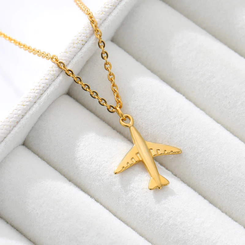 925 Sterling Silver AeroPlane Necklace| NUSRET