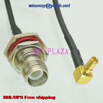 

DHL/EMS 100 pcs Cable 6inch RPTNC female bulkhead to TS9 male 90 degree angle RG174 Pigtail jumper cable -A2