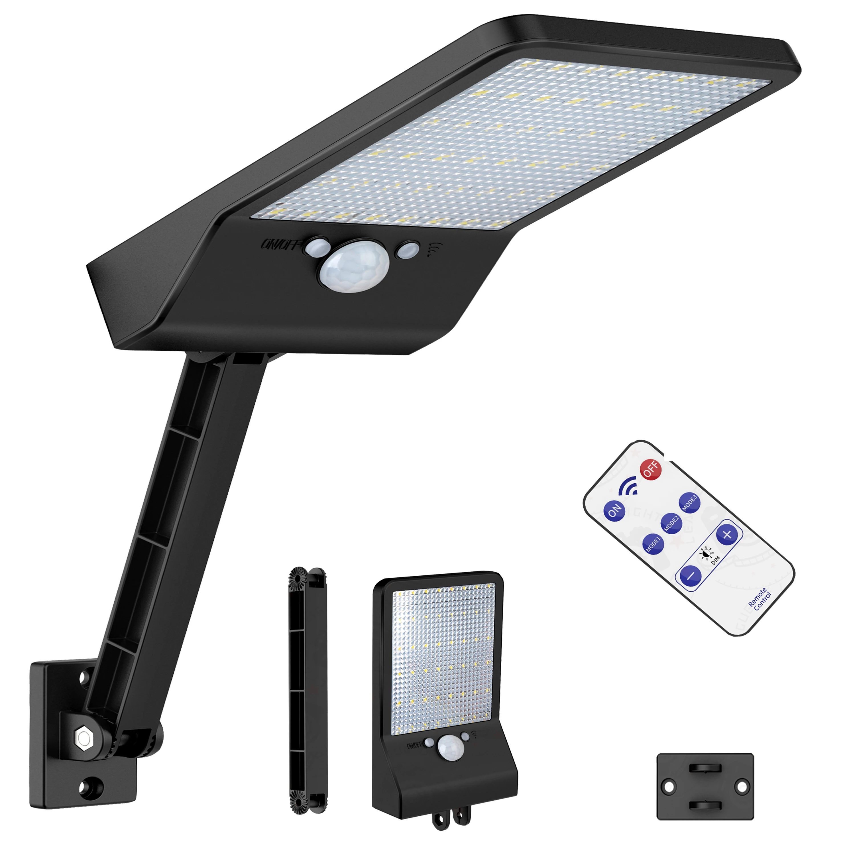48 LED Solar Light Three Modes Black Waterproof Outdoor Garden Fence Lamp With cont spot l Lamps flood bul Lam | Лампы и освещение