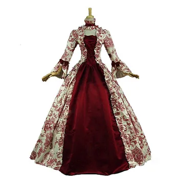 

2020 New Vestidos European And American Foreign Trade Long-sleeved Printed Temperament Dress Big Flared Sleeve Dress