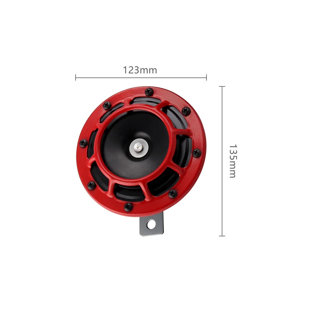 AOSHIKE Новое поступление 2 шт. красный горшок форма супер громкий взрыв тон крепление с вилкой 12 в холодный Электрический Компактный гудок для мотоцикла колонки