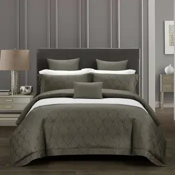 

48 600TC Egyptian Cotton Queen King size 4Pcs Bedding set Deep Grey/Navy Ultra Soft Silky Duvet cover Bed sheet set Pillowcase
