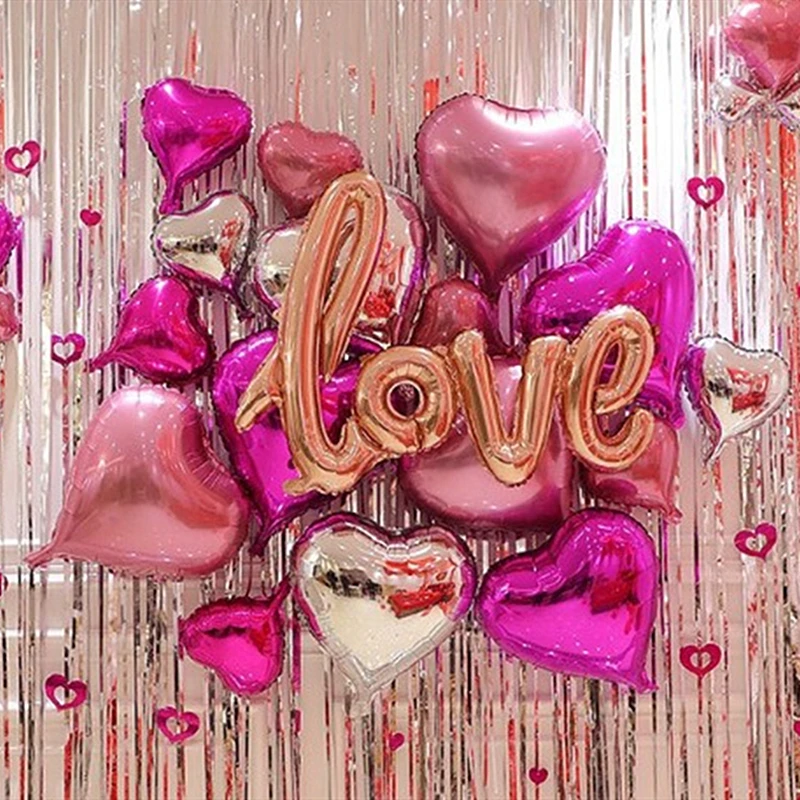 

30pcs/lot Wedding Decoration Balloons Lot Aluminium Foil Ballon Birthday Party Decorations Adult Valentine's Day Party Supplies