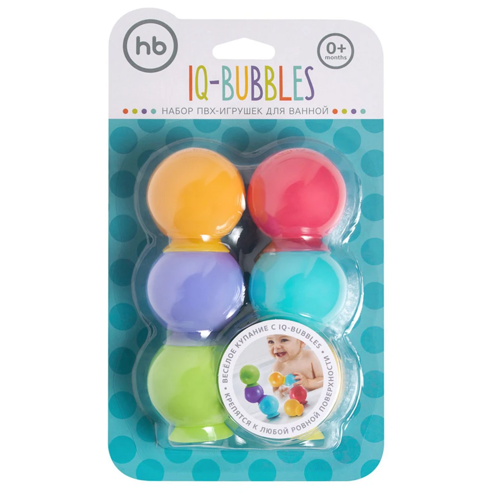 Набор ПВХ-игрушек для ванной Happy Baby "IQ-BUBBLES"