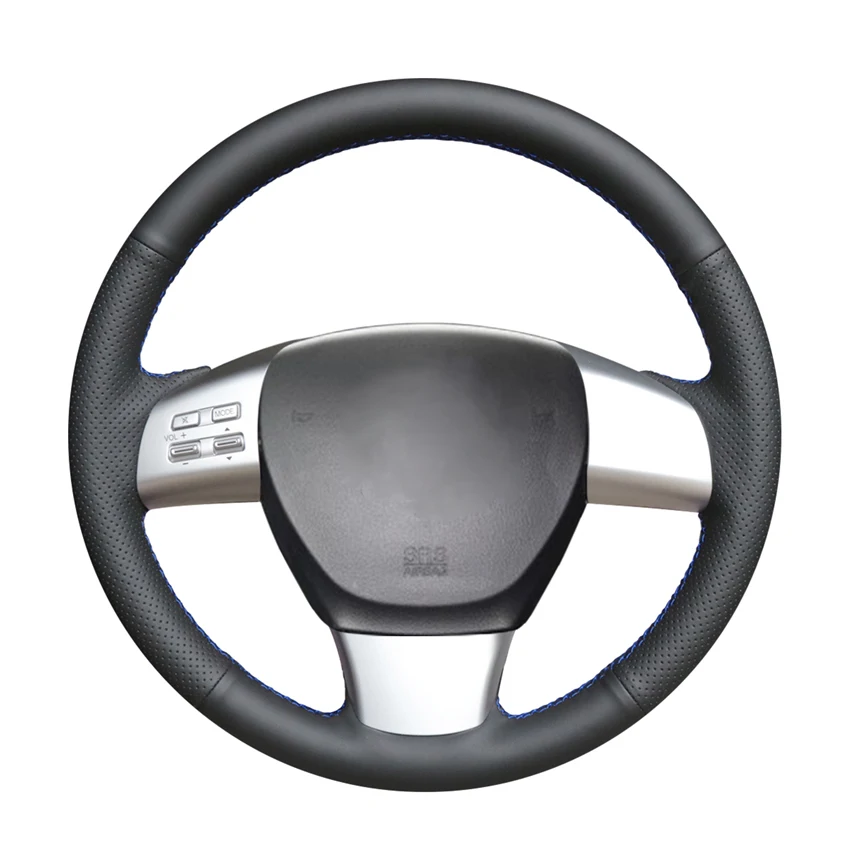 

Black Artificial Leather Hand-stitched Car Steering Wheel Cover for Mazda 6 (US) 2009-2010 Mazda 8 2011-2015