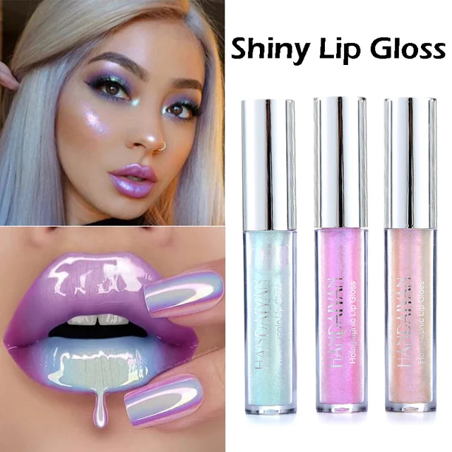 Waterproof Glitter Liquid Lipstick Crystal Glow Laser Holographic Lip Gloss 1