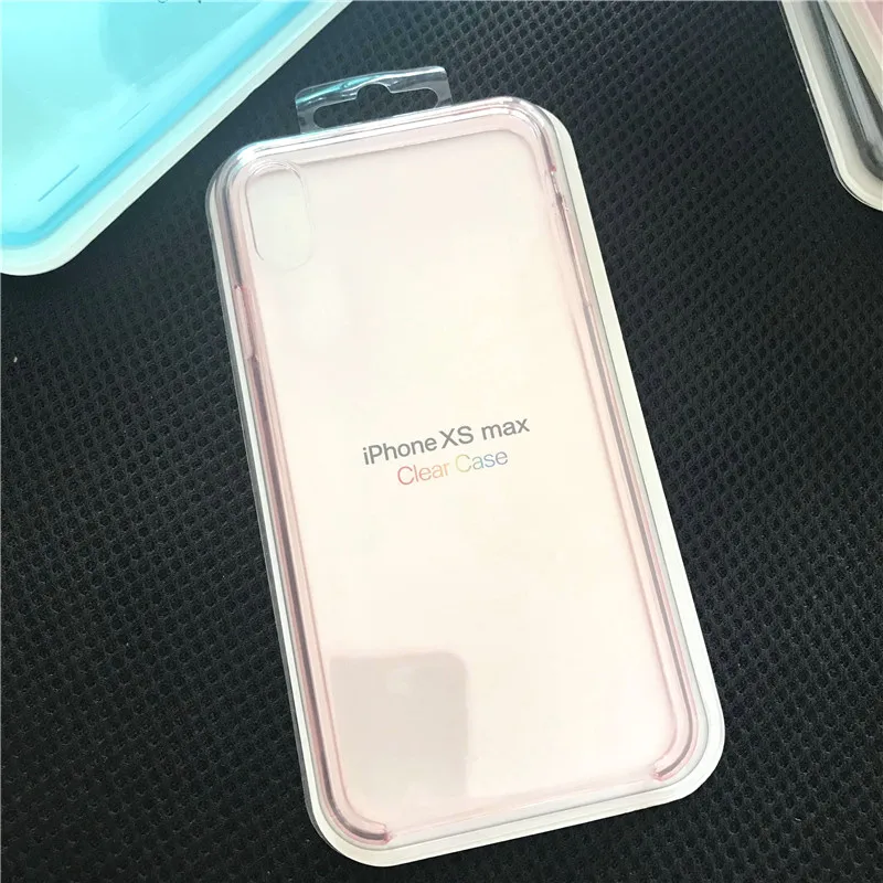 Официальный цветной прозрачный жесткий мягкий чехол для телефона для iPhone 11 Pro Max XS Max XR X 11 6 6s 7 8 Plus чехол Роскошный чехол - Цвет: Розовый