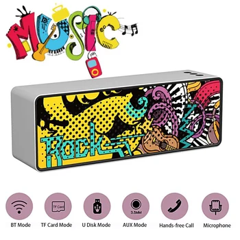 

Portable Bluetooth Stereo Speaker Bluetooth Range Outdoor Party Wireless Speaker with USB TF Card AUX Intput & FM Radio