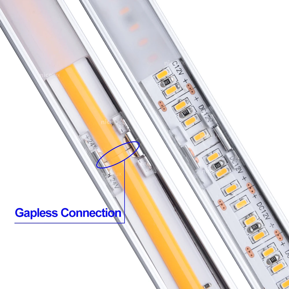 8mm 2pin LED Strip Connector for 2835 5050 IP20 Single Color COB Strip Light 30-600LEDs High Density LED Tape Light Super Slim
