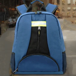 Sac à outils à Double épaule, sac à dos multifonctionnel, sac à outils de réparation d'ascenseur, sac à bandoulière épaisse en toile pour électricien 
