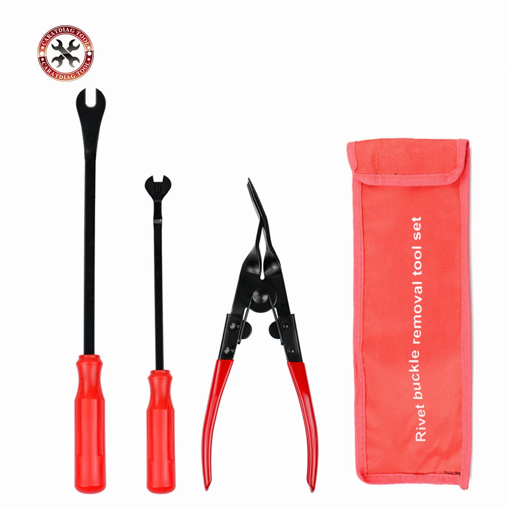 3pcs Newest Upholstery Removal Car Fastener Pliers Tool Steel And Nylon