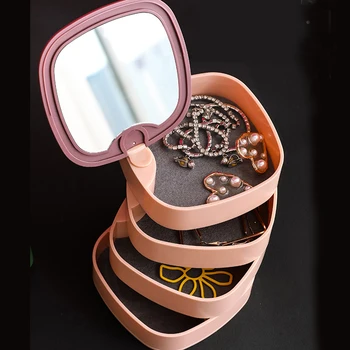 

Makeup Drawers Storage Box 4 Layers Jewelry Storage box Jewelry Earrings Earrings Necklace Ring Jewelry Box Sundries Organizers