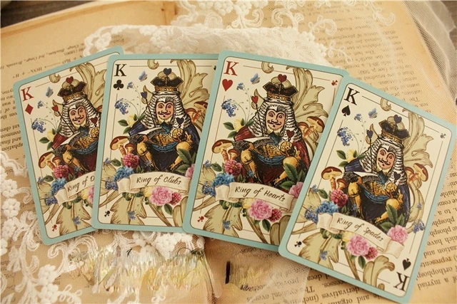 Alta qualidade alice no país das maravilhas jogando cartas poker jogo de  cartas jogos de tabuleiro para adulto família criança festa jogos vintage  brinquedo presente - AliExpress