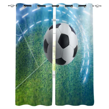 

Modern Curtains for BedroomFootball On The Football Field Window Curtain Living Room Bathroom Kitchen Curtains Luxury Home Decor