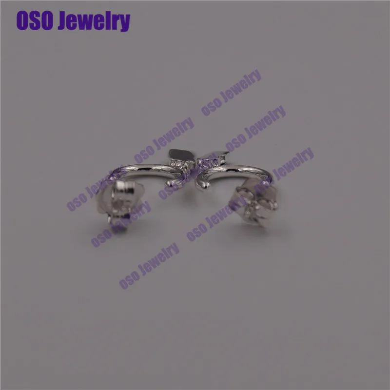 Pendientes plata de ley 925 mujer серебряные 925 серьги-гвоздики для женщин, хорошее ювелирное изделие - Цвет камня: 5mm 918453530