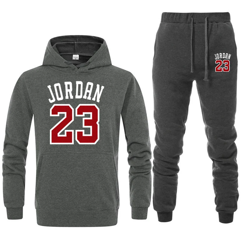 

New JORDAN 23 Sport Suit Hoodie Printing Hooded Men Casual Cotton Fall / Winter Warm Sweatshirts Men's Casual Tracksuit Costume
