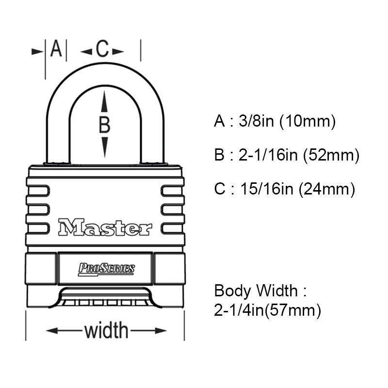 Master Lock 1175DLH Brass Resettable Combination Padlock Outdoor Corrosion resistance Password Lock 4-digit Combination Padlocks (4)