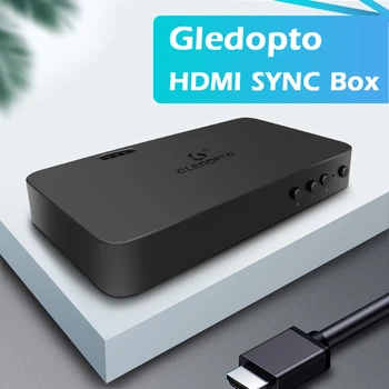 

Gledopto RGB TV Strip Light HDMI SYNC Box Kit Background Color Change Lighting Sync Lights with Your Screen Movies and Games