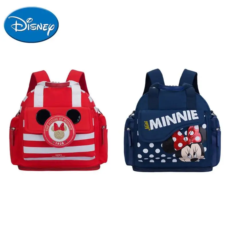 DISNEY модная сумка для подгузников классический мультфильм уход за новорожденным Мумия сумка Оксфорд Ткань подгузник Органайзер сумка на плечо Микки Минье сумка