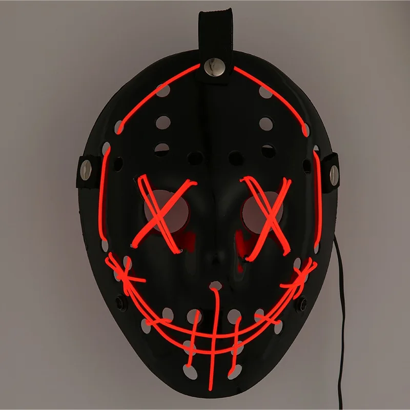 Blck Cool Hlloween Msk светодиодный светильник, Blck Msk от The epretement Yer Gret for Festivl Cosply Hlloween Costume json-msk - Цвет: Красный