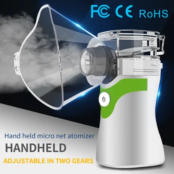 

Kid Mesh Nebulizer Handheld Portable Mesh Nebulizer Medical Silent Ultrasonic Steaming Inhaler Adult Kids Respirator With 3 Mask