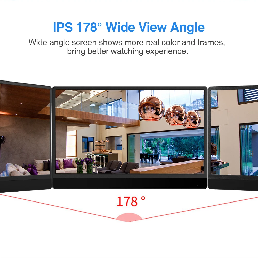 EYOYO EM13R Portable Monitor 13.3? LED USB Type C Hdmi gaming monitor ips HDR 1080p FHD display for PS4 Laptop Phone Xbox Switch