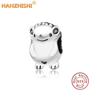 

100% 925 Sterling Silver Nino the Hedgehog Charm Bead fit Original Fine Charm Bracelet Women DIY Jewelry Plata Erizo Berloque