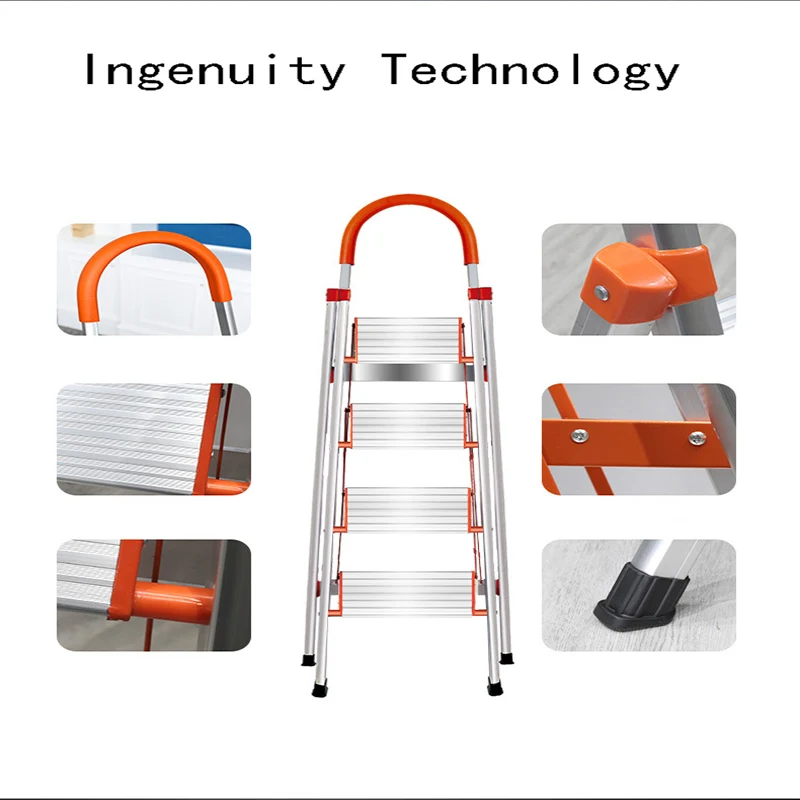

It Is Suitable To Thicken Domestic Ladder with High Aluminum Alloy, Four or Five Steps, Folding Ladder,Stair,Stainless Steel