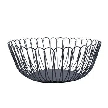 

Wrought Iron Fruit Basket Fresh Vegetable Container Basket Hollow-Out Storage Tray Food Holder Fruit Plates