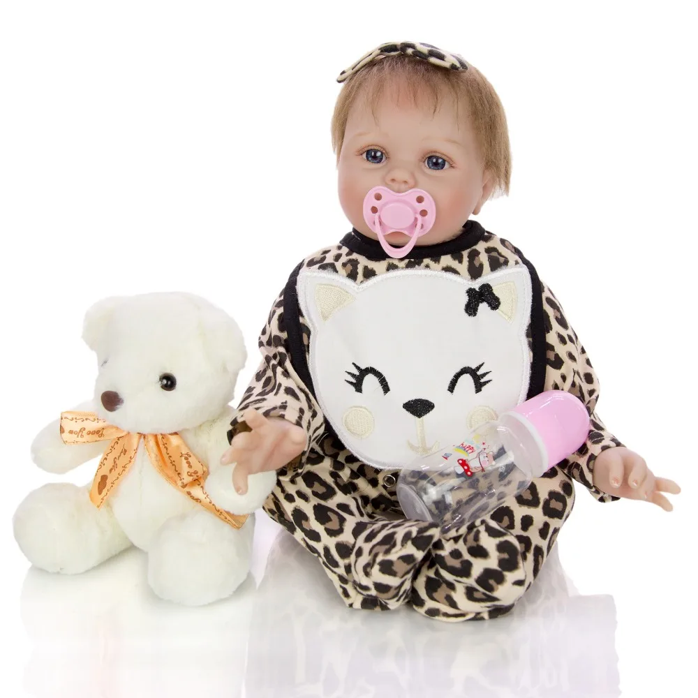 Bebe Reborn Cat кукла 2" 55 см мягкий силиконовый reborn baby куклы игрушки для детей подарок