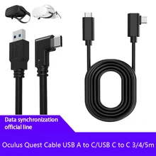 Cabo de ligação dos vidros de oculus quest 2 vr para o cabo de carregamento da transferência de dados do apoio da busca 2 3/4/5 medidores