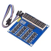 TM1638 8 бит цифровой светодиодный модуль дисплея для Arduino 7 сегментный 8 бит часы красный анод трубка клавиатура сканирования и ключ дисплей доска