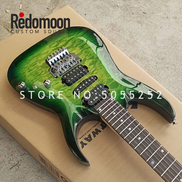 Заводская Заказная rg гитара 6 струн электрогитара с покрытая кленом Топ музыкальный инструмент магазин