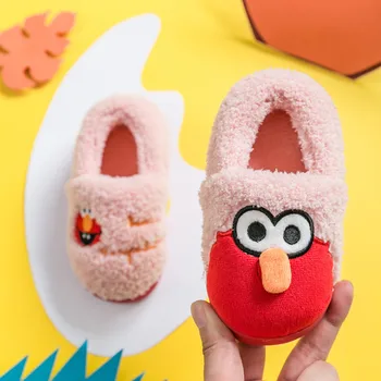 

2020 Kids Cartoon Plush Slippers new Winter Warm Children Indoor Floor Shoes Boys Girls Cute Animals Cotton Shoes Home Slippers