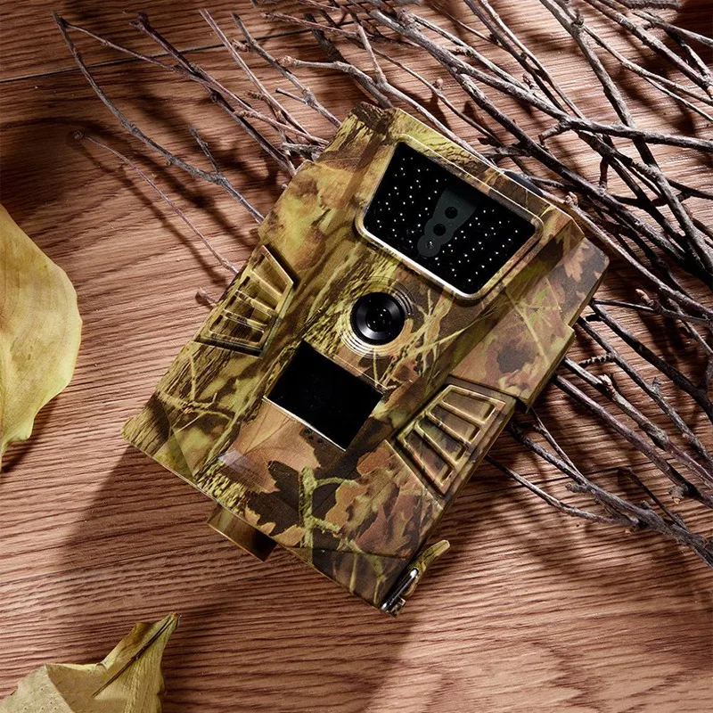 Ht-001B Trail camera 12Mp 1080P 30Fps Инфракрасные светодиоды 850Nm охотничья камера Ip54 Водонепроницаемый ночного видения 120 градусов угол дикая Ca