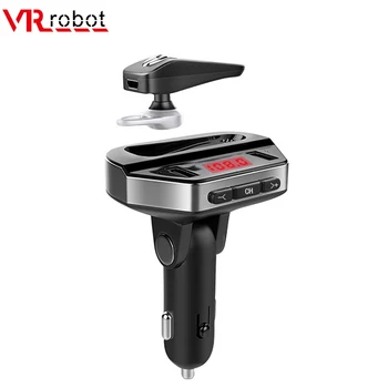 VR robot Bluetooth FM Transmitter Handsfree Car Kit Earphone Modulator Car Audio MP3 Player With Dual USB Charger fm transmitters bluetooth car kit fm transmitter handsfree aux mp3 player modulator with led display portable dual usb charger