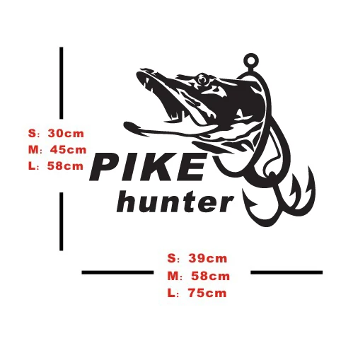 Go Fishing Sticker Pike Hunter Decal Bucket Tackle Shop Fishhook