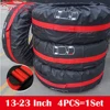 4Pcs/Lot Car Spare Tire Cover Case Polyester Auto Wheel Tires Storage Bags Vehicle Tyre Accessories Dust-proof Protector Styling ► Photo 1/6