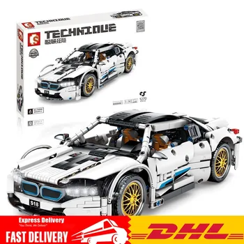 

In Stock 1270 PCS 701940 Technic White Sports Car Super Racing Car Vehicle Model Building Blocks Boys Toys Birthday Gifts