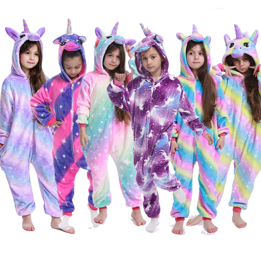 Pijama Entero De Unicornio Pijama Kigurumi Invierno Polar 