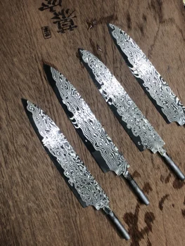 "Di Alta Qualità 3.5 ""Pollici Sharp in Acciaio Inox in Bianco Fai da Te Maniglia Lama in Acciaio di Damasco Fatto a Mano Coltello Billet Materiale Parti di Utensili"