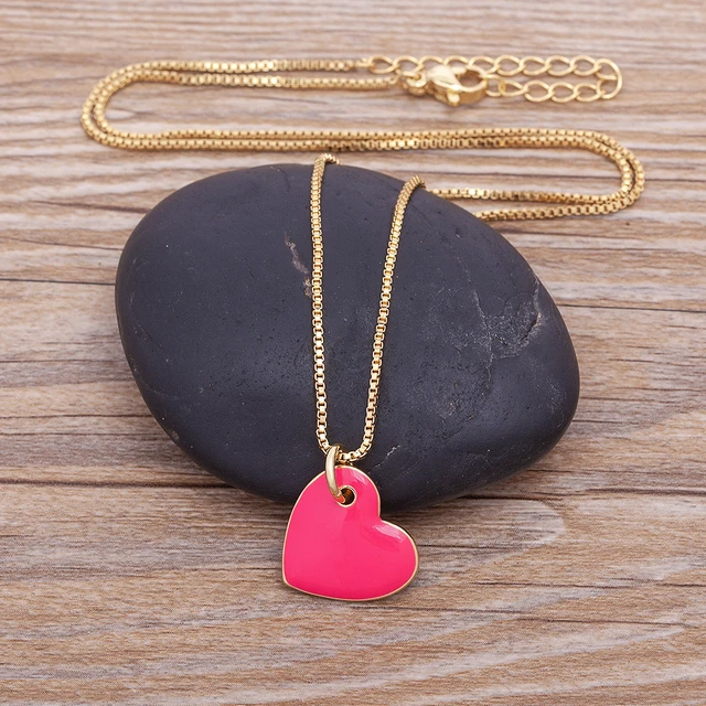 Candy Heart Necklace in 4 different colors Love's Jewelry