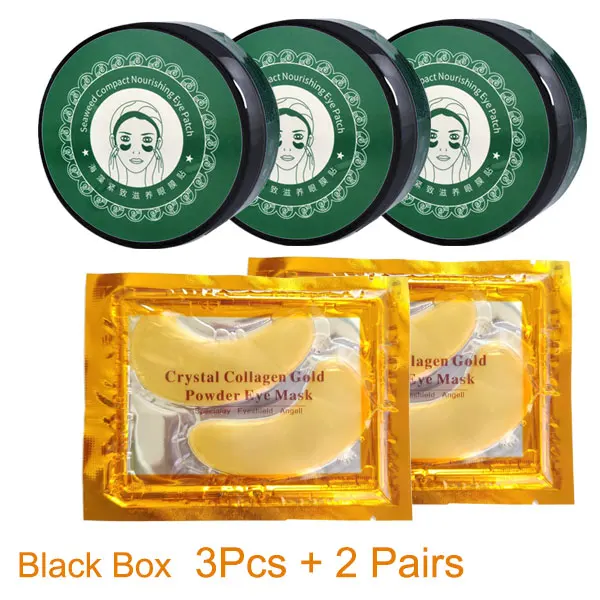 3B and 2Pairs 60 шт., маска для глаз, патчи для глаз, для ухода за глазами, для удаления темных кругов, против старения, морщин, уход за кожей, TSLM2, темная маска, гель для глаз, патч, золото - Цвет: 3B and 2Pairs