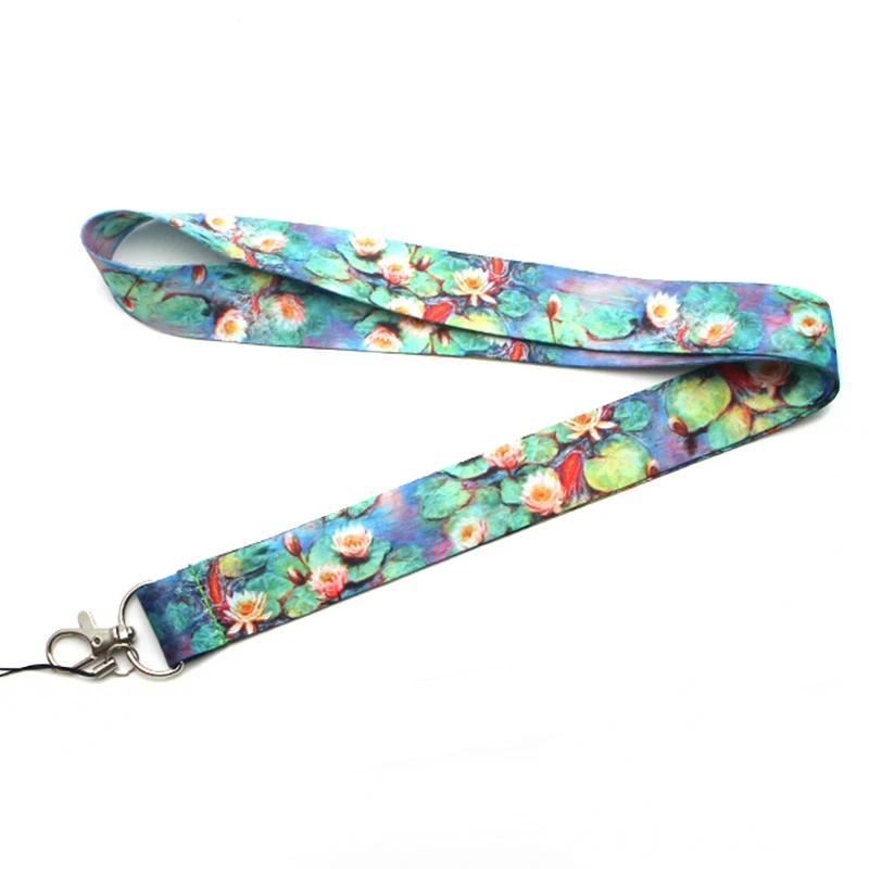 

DZ848 Lotus Key lanyard Car KeyChain ID Card Pass Gym Mobile Phone Badge Kids Key Ring Holder Jewelry