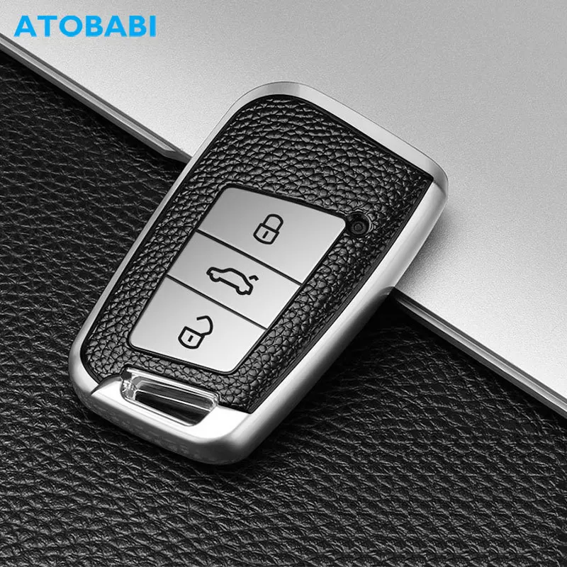 ТПУ чехол для ключа автомобиля Фольксваген Magotan 2018 2017 Passat B8 Skoda Superb A7 кожаный с