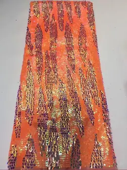 

Beautiful S-12367 African sequins Lace Fabric For Sewing Nigerian French Lace Fabric for party dress
